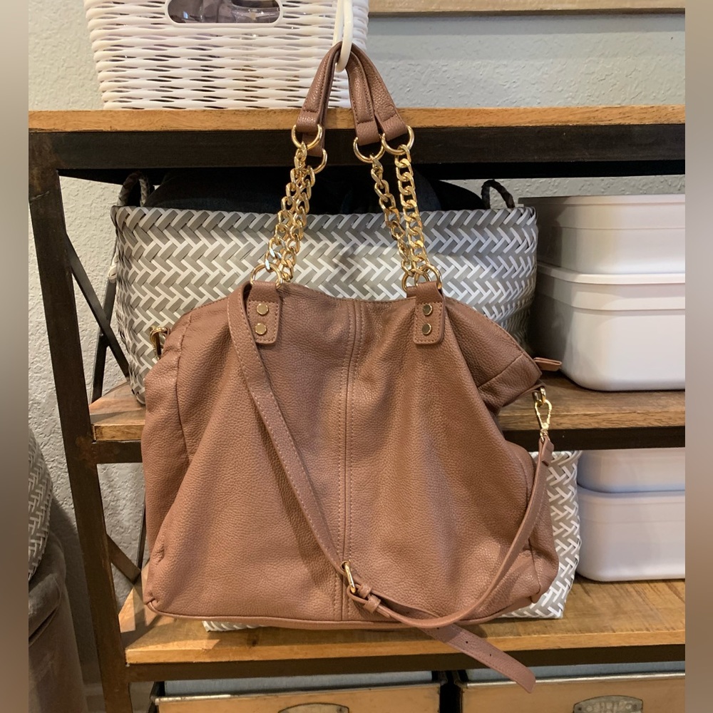 Mystique Faux Leather Mauve Color Purse